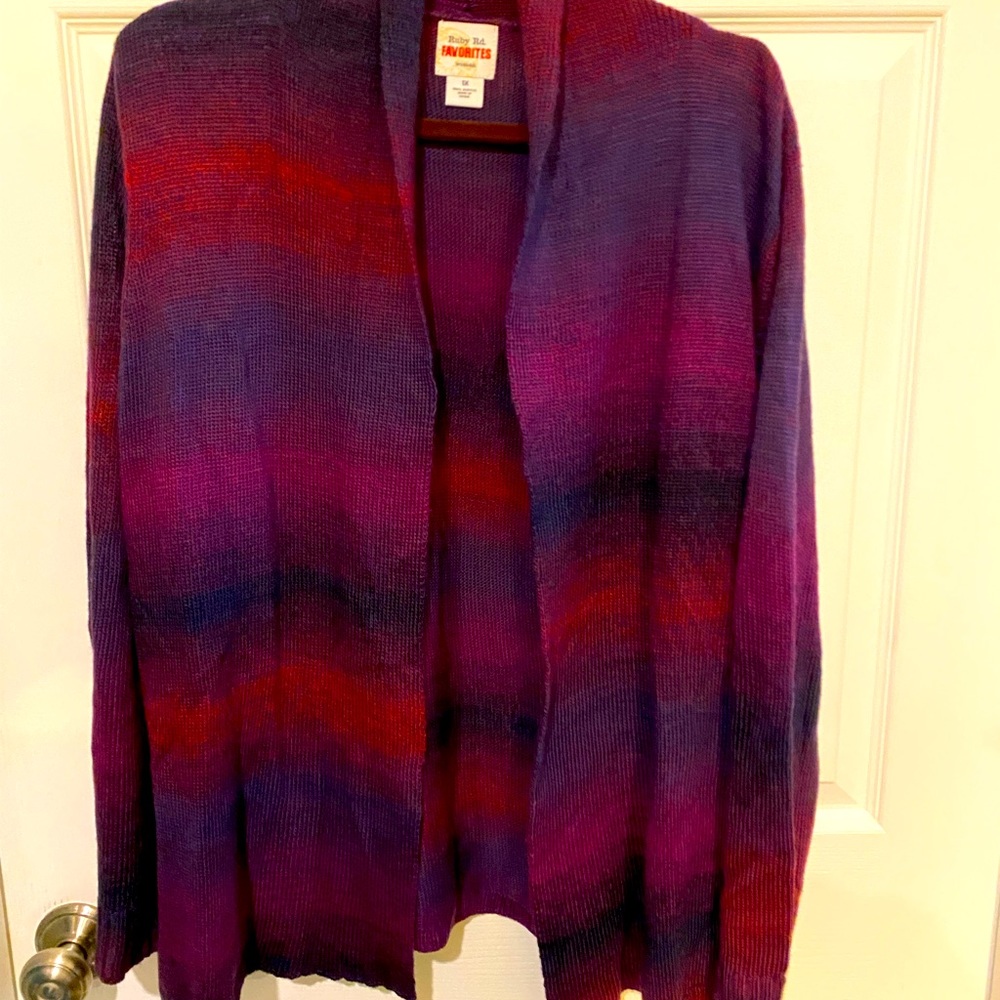 Ruby Rd knit sweater plus size